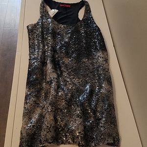 Red By Saks Fifth Avenue Ombre short Sequin dress
